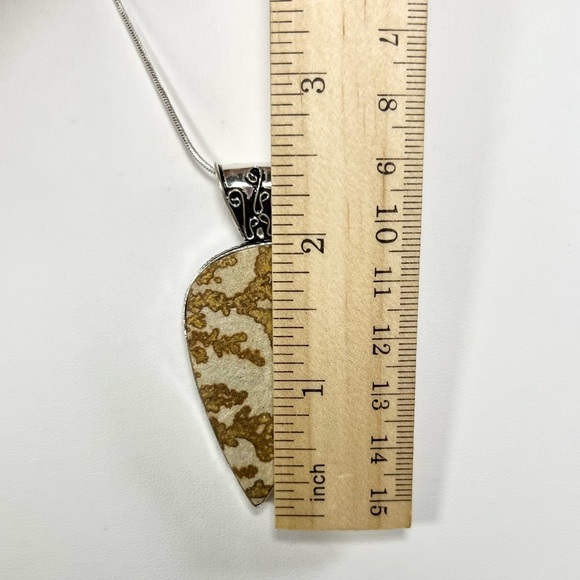 German Dendritic 925 Gemstone Pendant - Picture 4 of 5